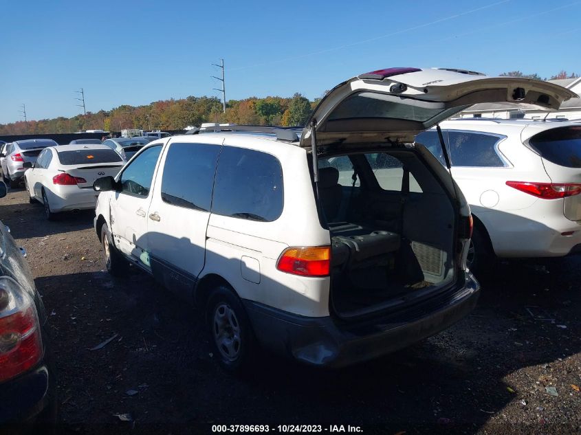 2000 Toyota Sienna Le/Xle VIN: 4T3ZF13C2YU292002 Lot: 37896693