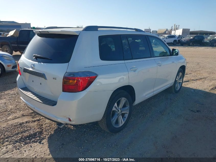 2008 Toyota Highlander Sport VIN: JTEDS43A282006370 Lot: 37896716