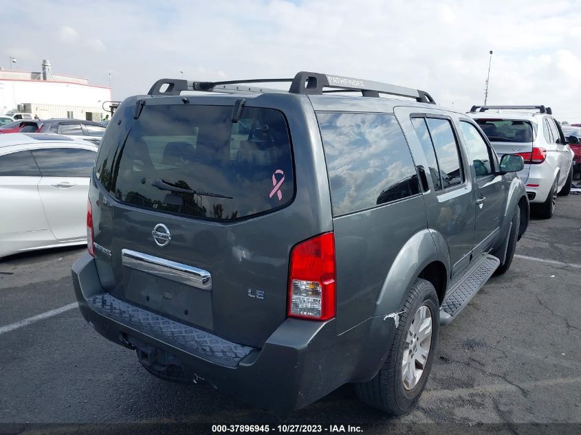 2005 Nissan Pathfinder Le VIN: 5N1AR18U55C786743 Lot: 37896945