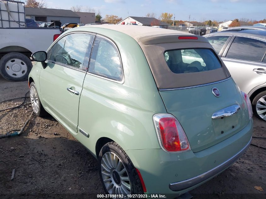 2017 Fiat 500C Lounge VIN: 3C3CFFER3HT659277 Lot: 37898192