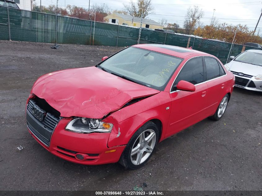 2007 Audi A4 2.0T VIN: WAUDF78E87A095031 Lot: 37898648