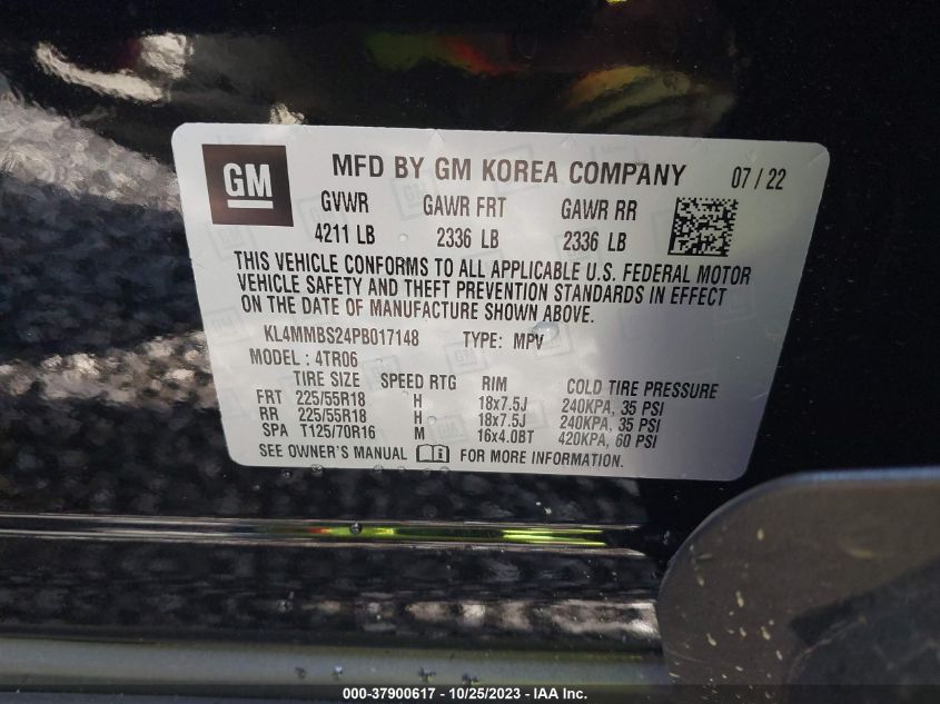 2023 Buick Encore Gx Preferred VIN: KL4MMBS24PB017148 Lot: 37900617