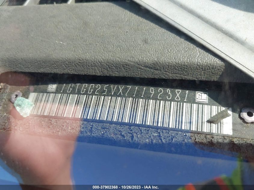 2007 GMC Savana Work Van VIN: 1GTGG25VX71192381 Lot: 37902368