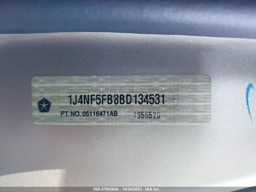 2011 Jeep Compass Limited VIN: 1J4NF5FB8BD134531 Lot: 37902640