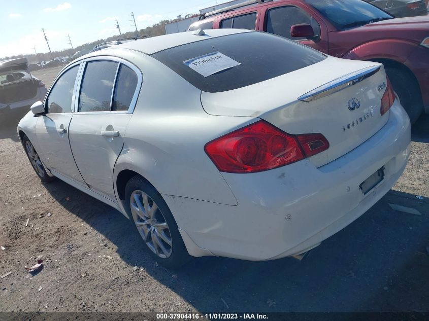 2012 Infiniti G37X VIN: JN1CV6AR5CM678144 Lot: 37904416