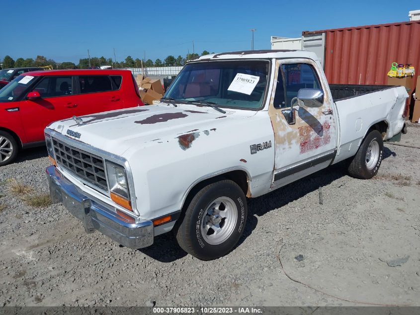 1989 Dodge D-Series D100 VIN: 1B7FE06Y3KS051847 Lot: 37905823