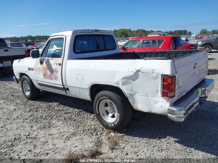 1989 Dodge D-Series D100 VIN: 1B7FE06Y3KS051847 Lot: 37905823