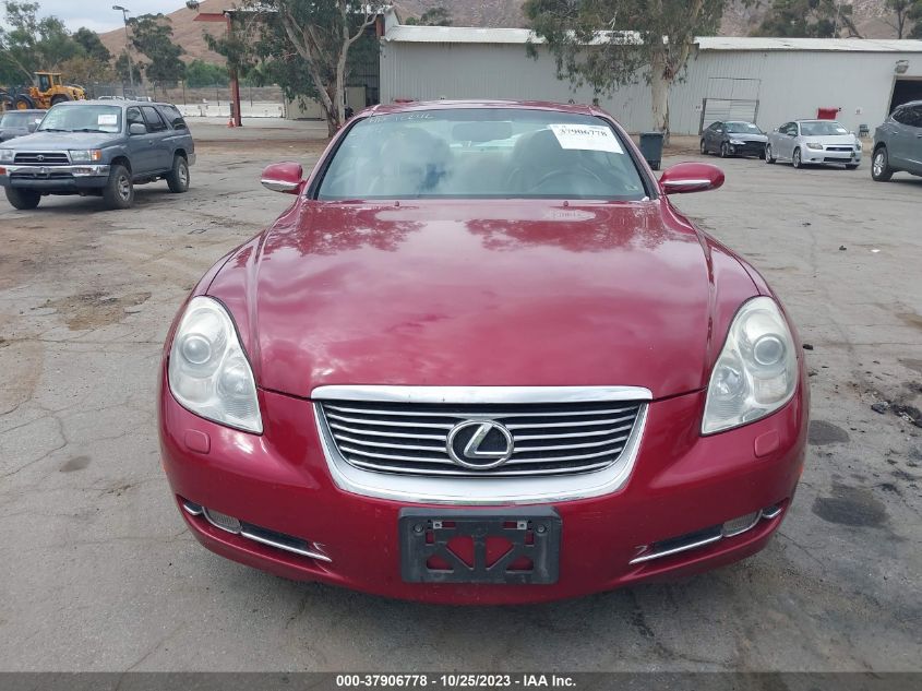 2008 Lexus Sc 430 VIN: JTHFN45Y189017882 Lot: 37906778