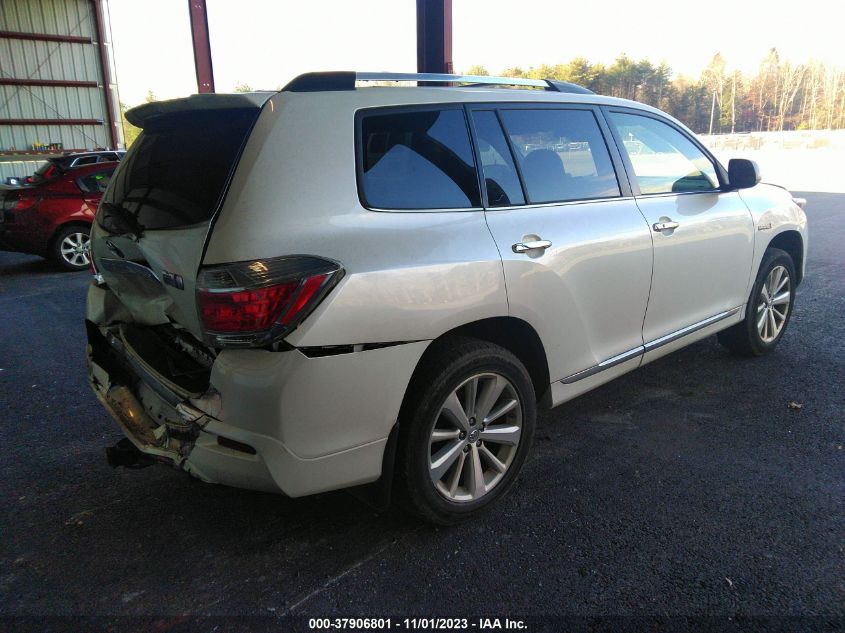 2012 Toyota Highlander Hybrid Limited VIN: JTEDC3EH5C2007135 Lot: 37906801