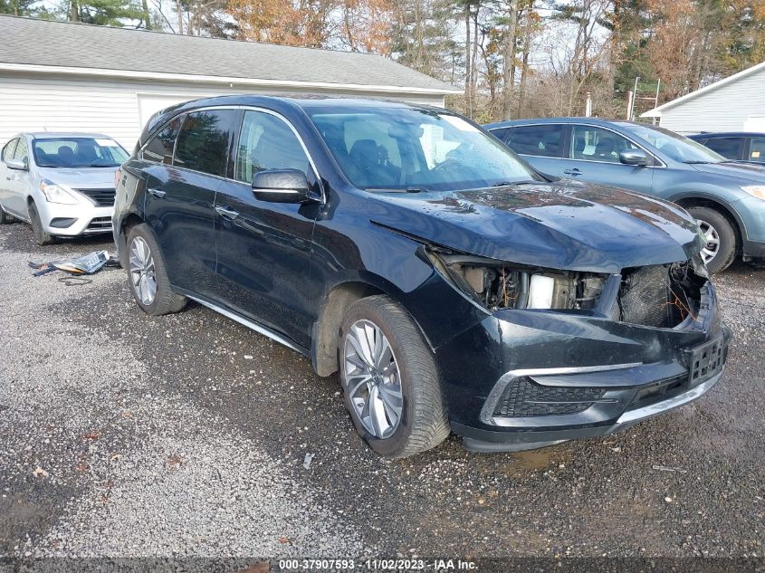 2017 Acura Mdx W/Technology Pkg VIN: 5J8YD4H58HL006316 Lot: 37907593