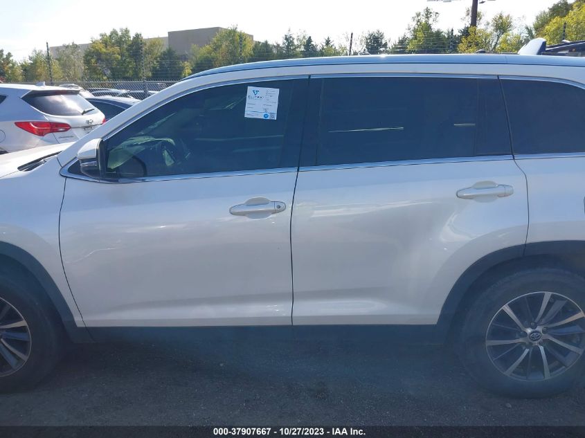 2019 Toyota Highlander Se/Xle VIN: 5TDKZRFH2KS336667 Lot: 37907667