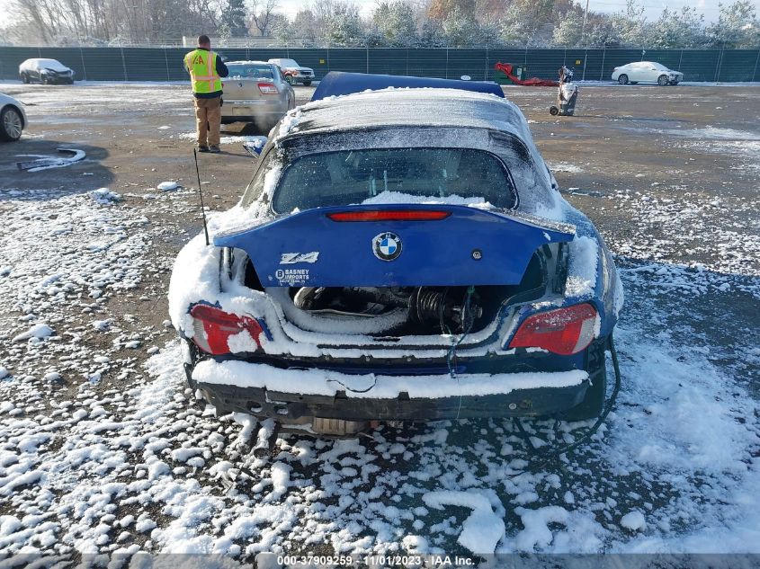 2008 BMW Z4 3.0I VIN: 4USBU33578LW75595 Lot: 37909259