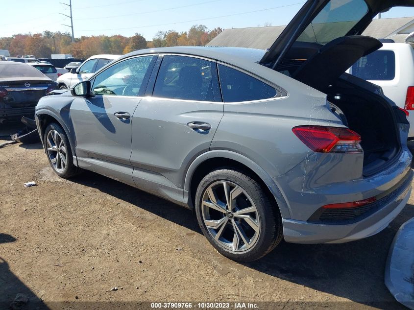 2022 Audi Q4 E-Tron Sportback Prestige VIN: WA112BFZ0NP015431 Lot: 37909766