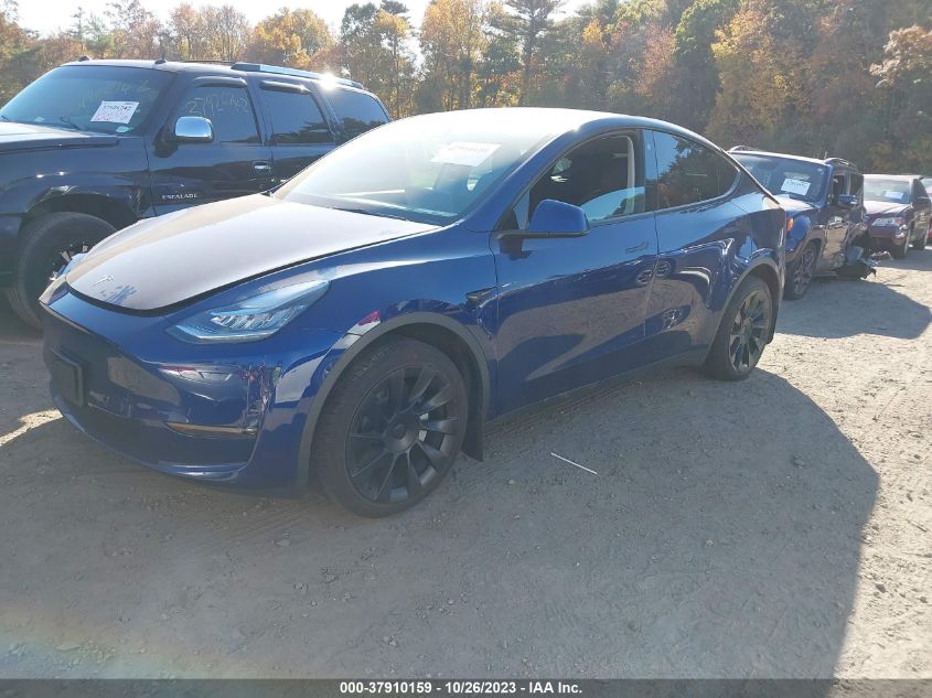 2022 Tesla Model Y Long Range Dual Motor All-Wheel Drive VIN: 7SAYGDEE4NF416137 Lot: 37910159