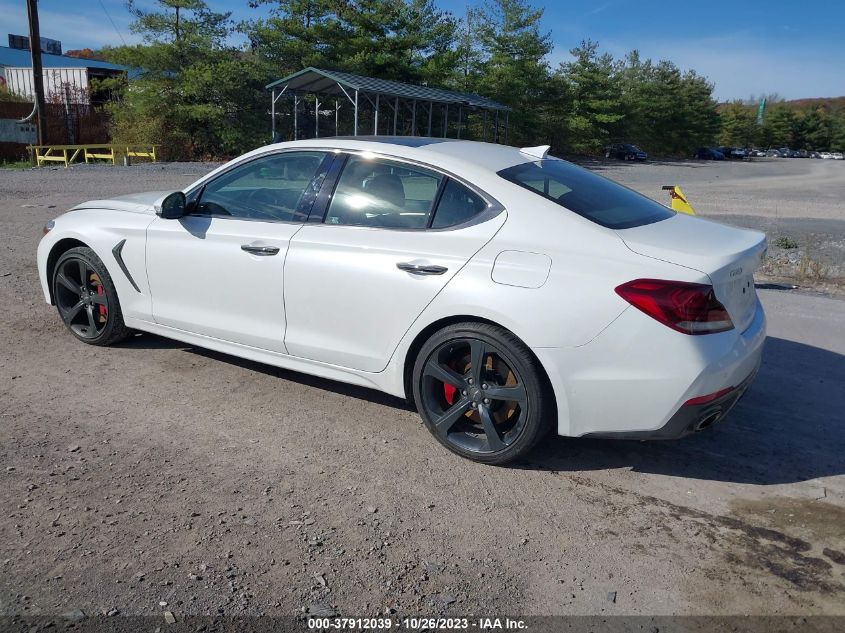 2021 Genesis G70 3.3T VIN: KMTG34LE1MU070885 Lot: 37912039