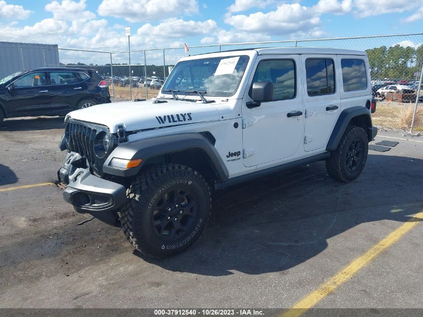 2021 Jeep Wrangler Unlimited Willys VIN: 1C4HJXDNXMW856617 Lot: 37912540