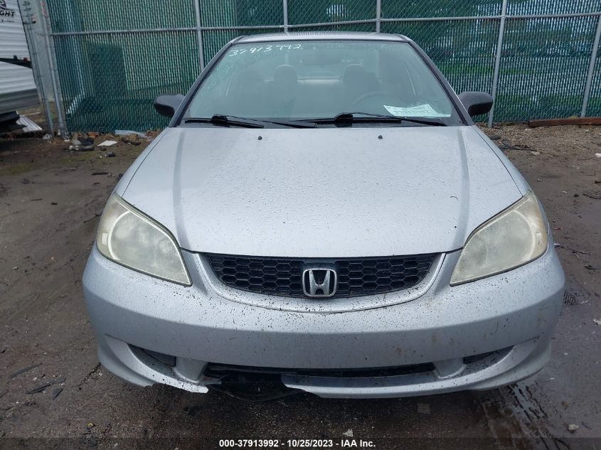 2005 Honda Civic Cpe Vp VIN: 1HGEM221X5L070141 Lot: 37913992