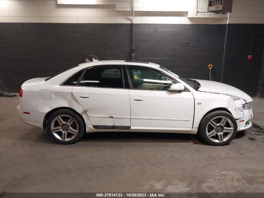 2008 Audi A4 2.0T VIN: WAUDF78E28A068568 Lot: 37914133