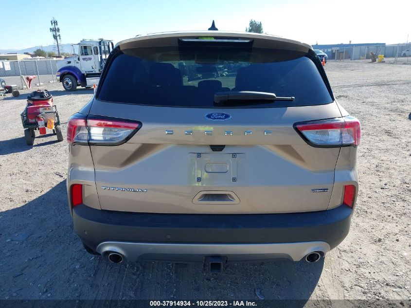 2021 Ford Escape Titanium Hybrid VIN: 1FMCU9DZXMUA83686 Lot: 37914934