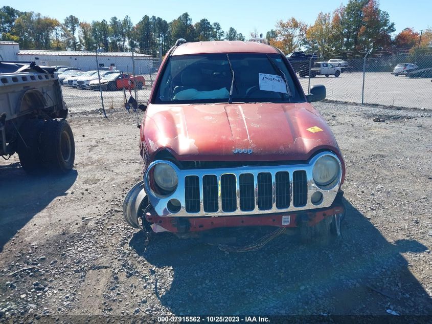 2006 Jeep Liberty Limited VIN: 1J4GL58K36W262474 Lot: 37915562