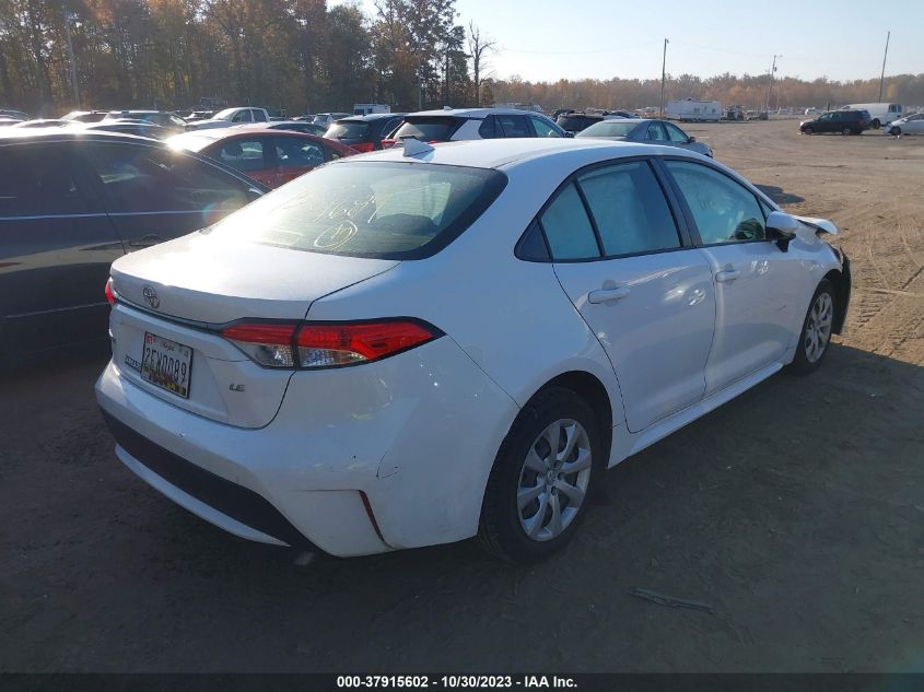 2020 Toyota Corolla Le VIN: JTDEPRAE3LJ090744 Lot: 37915602