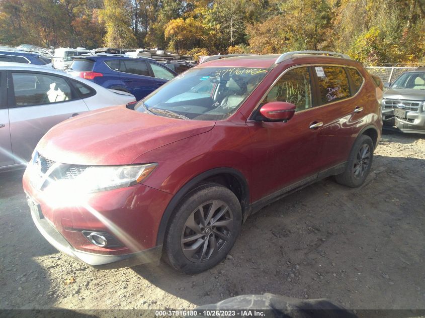 2016 Nissan Rogue Sl VIN: 5N1AT2MV2GC744409 Lot: 37916180