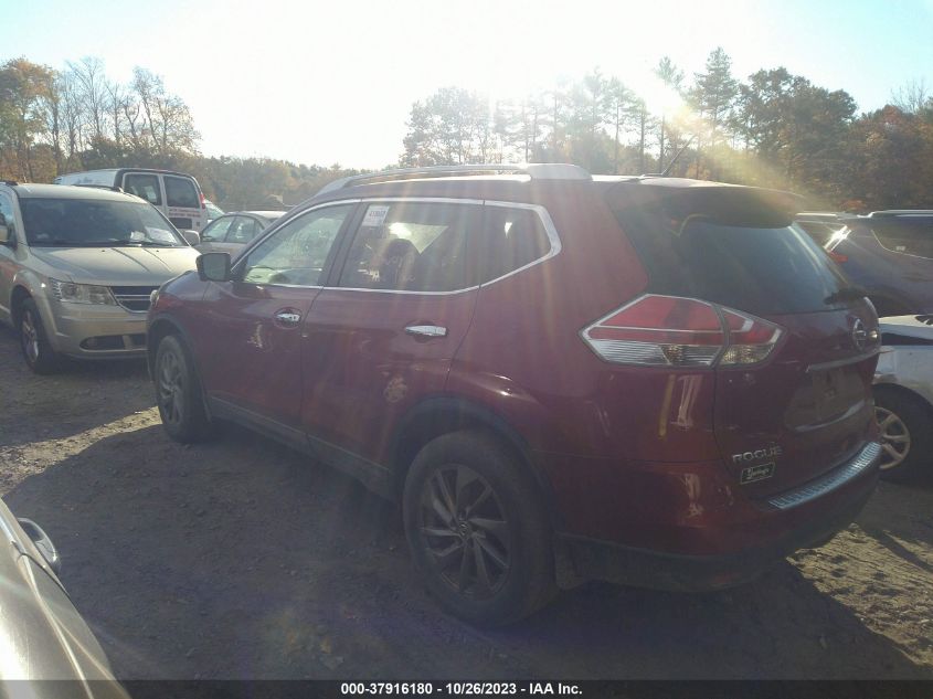 2016 Nissan Rogue Sl VIN: 5N1AT2MV2GC744409 Lot: 37916180