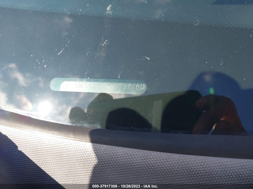 2014 Chevrolet Equinox Lt VIN: 2GNALBEK1E6158760 Lot: 37917308