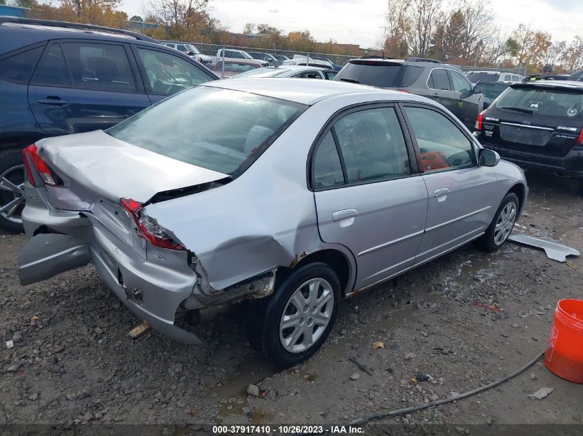 2003 Honda Civic Ex VIN: 1HGES26723L009982 Lot: 37917410