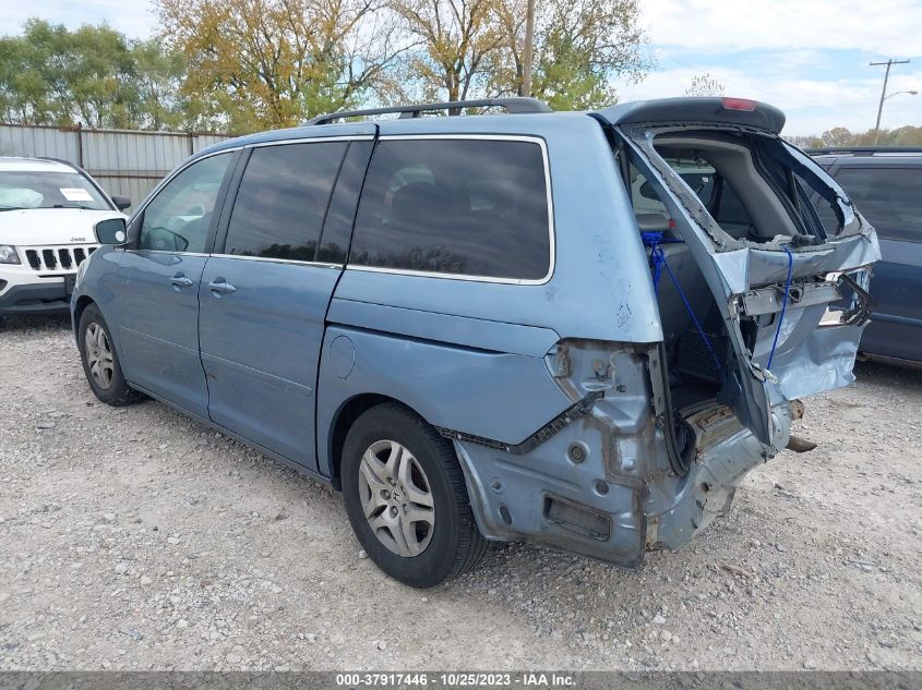 2007 Honda Odyssey Ex-L VIN: 5FNRL38667B076424 Lot: 37917446