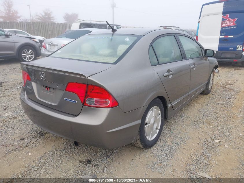 2007 Honda Civic Hybrid VIN: JHMFA36217S019736 Lot: 37917598