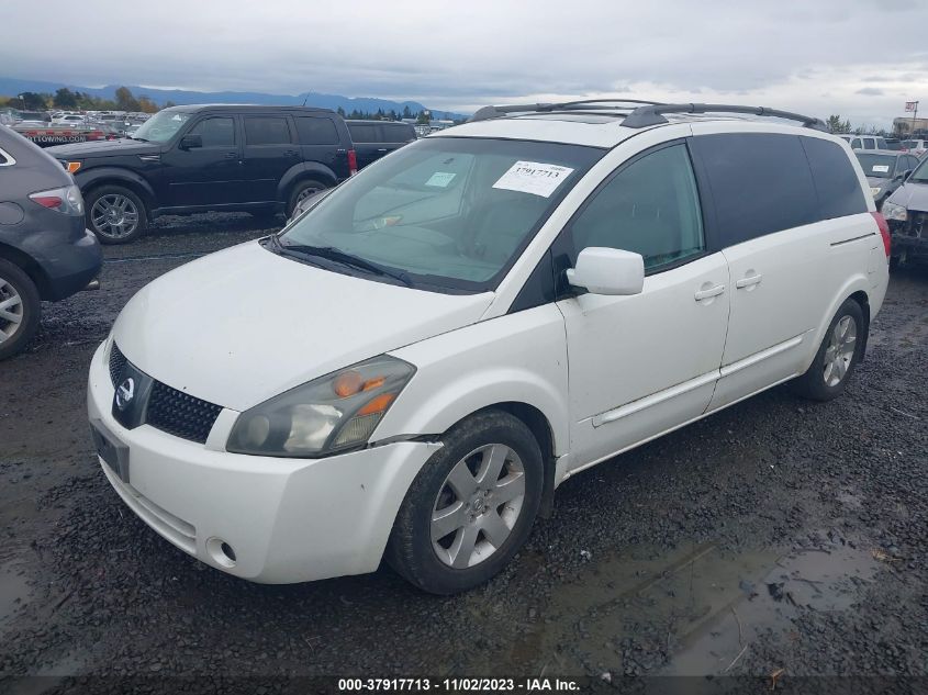 2004 Nissan Quest Se VIN: 5N1BV28U74N362005 Lot: 37917713