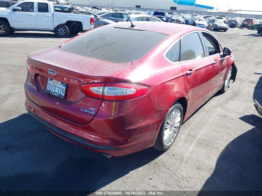 2016 Ford Fusion Se Hybrid VIN: 3FA6P0LU6GR304552 Lot: 37920448