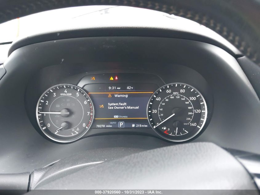 2021 Nissan Armada Sl 4Wd VIN: JN8AY2BB6M9792345 Lot: 37920560