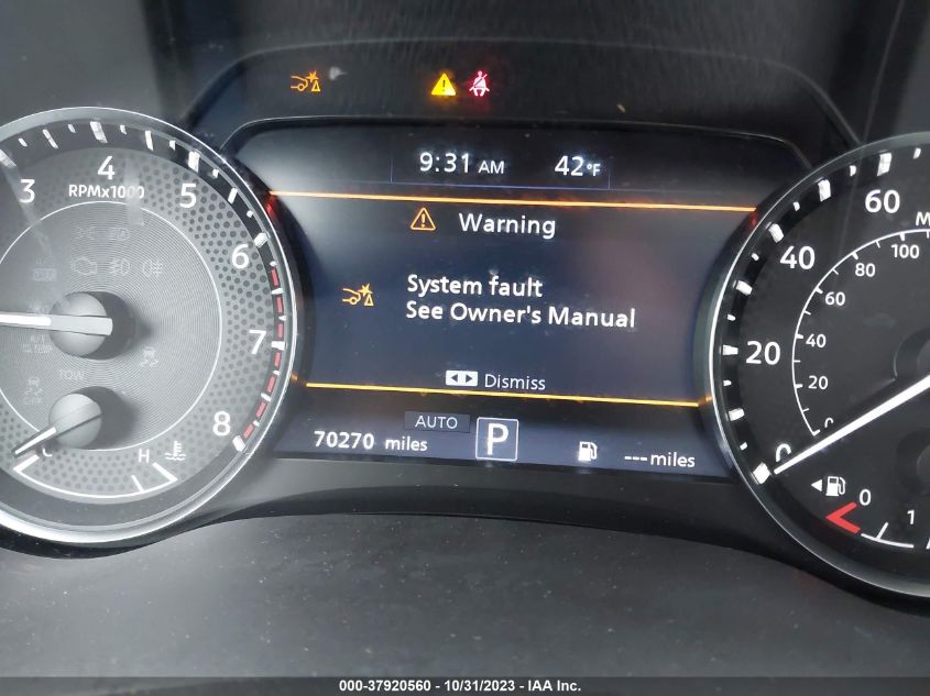 2021 Nissan Armada Sl 4Wd VIN: JN8AY2BB6M9792345 Lot: 37920560