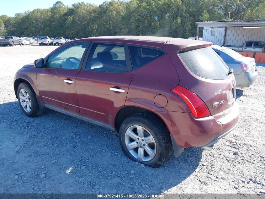 2006 Nissan Murano S VIN: JN8AZ08T56W419027 Lot: 37921415