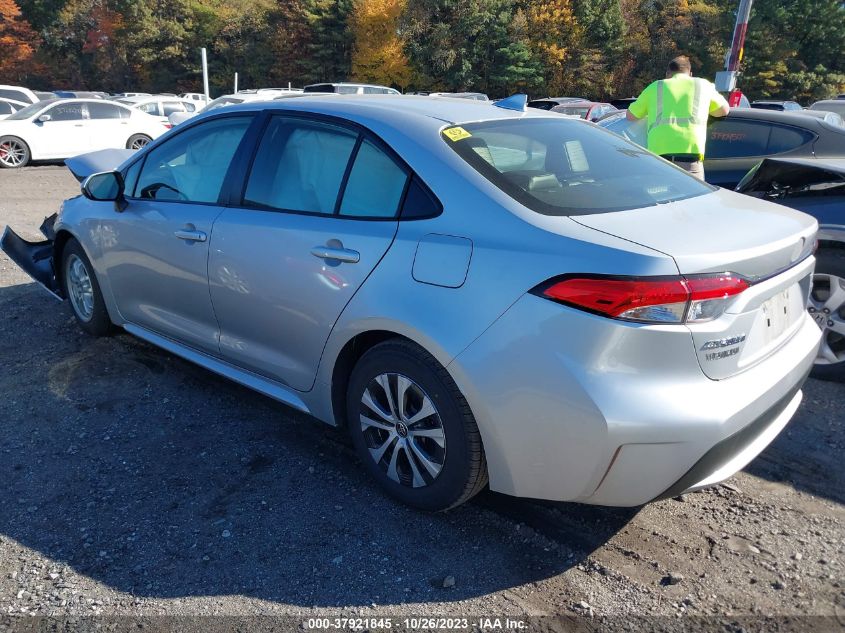 2022 Toyota Corolla Hybrid Le VIN: JTDEAMDE3NJ055950 Lot: 37921845