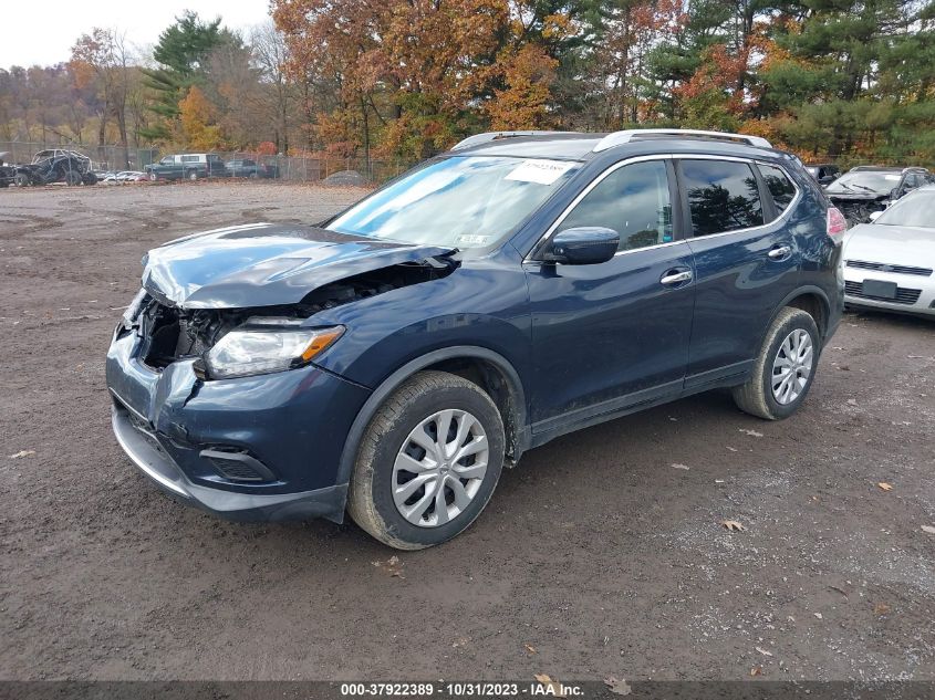 2016 Nissan Rogue S VIN: KNMAT2MV8GP725263 Lot: 37922389