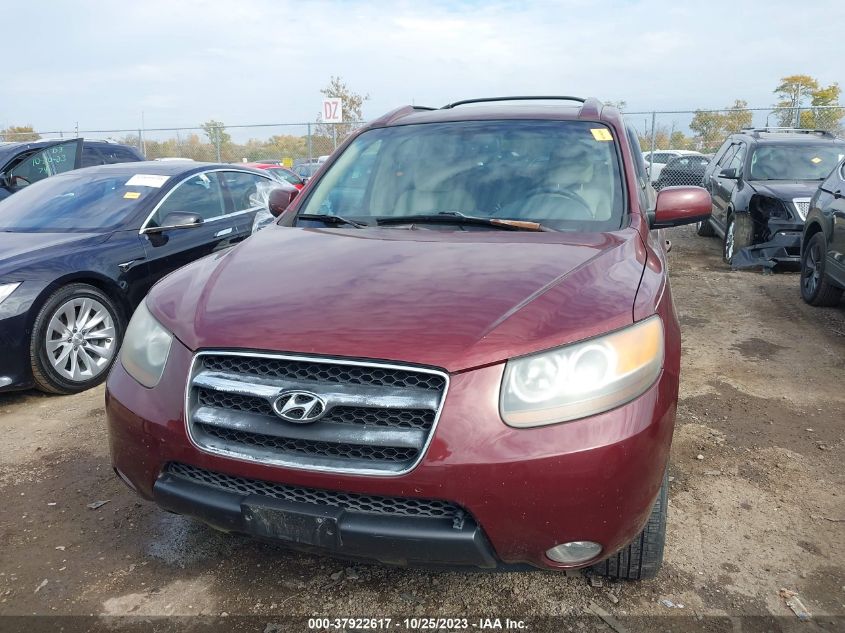 2007 Hyundai Santa Fe Se/Limited VIN: 5NMSH73E57H006498 Lot: 37922617