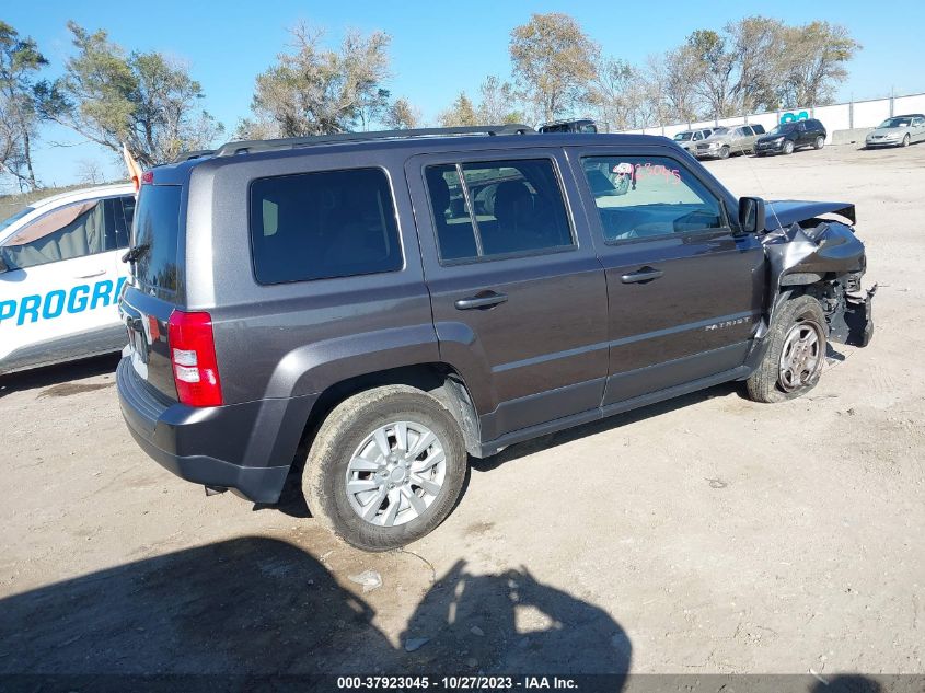 2016 Jeep Patriot Sport VIN: 1C4NJRBB9GD779231 Lot: 37923045