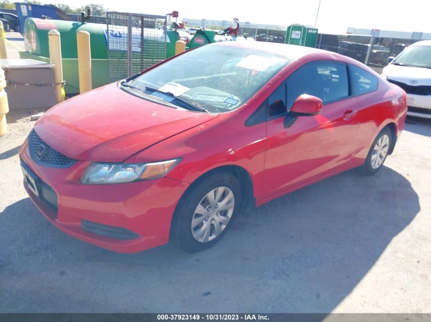 2012 Honda Civic Cpe Lx VIN: 2HGFG3B57CH517510 Lot: 37923149