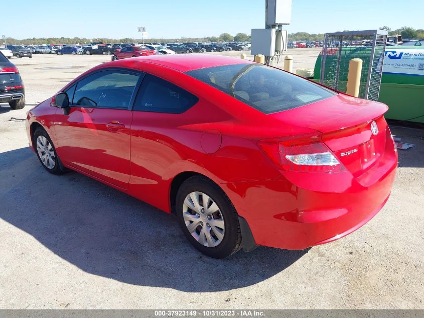 2012 Honda Civic Cpe Lx VIN: 2HGFG3B57CH517510 Lot: 37923149