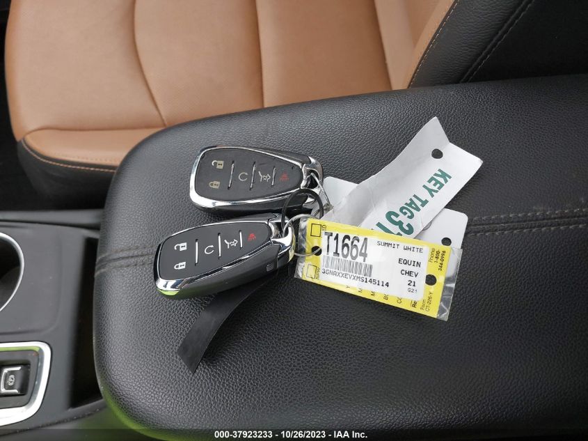 2021 Chevrolet Equinox Premier VIN: 3GNAXXEVXMS145114 Lot: 37923233