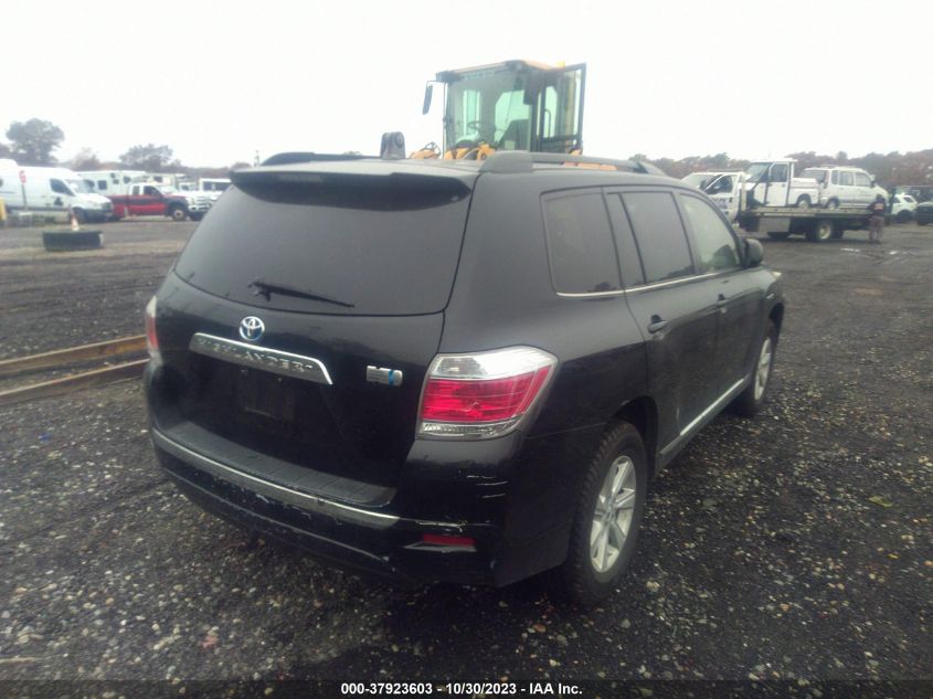 2013 Toyota Highlander Hybrid VIN: JTEBC3EH8D2016758 Lot: 37923603