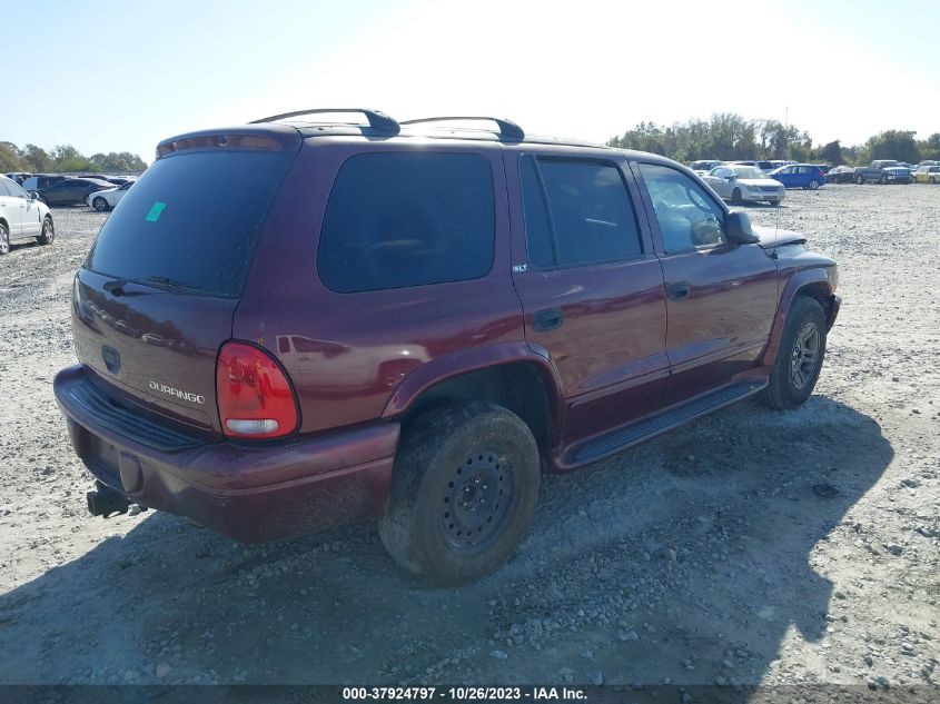 2002 Dodge Durango Slt VIN: 1B4HR48Z52F212876 Lot: 37924797