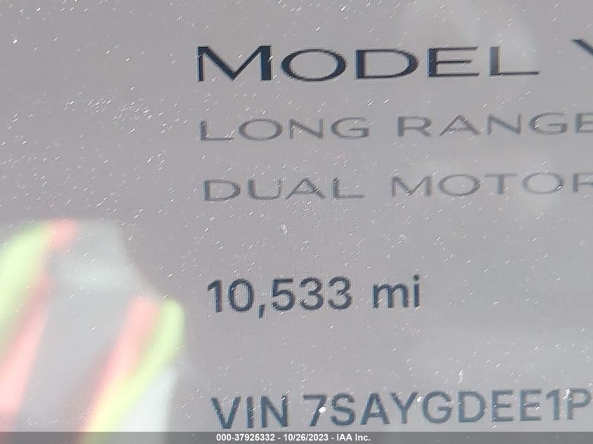 2023 Tesla Model Y VIN: 7SAYGDEE1PF789946 Lot: 37925332