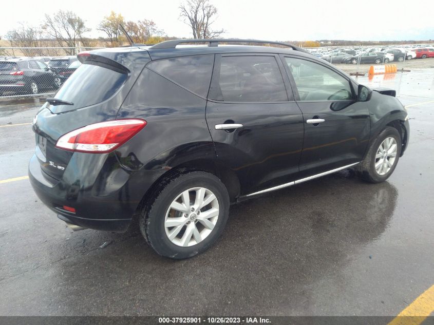 2012 Nissan Murano Sl VIN: JN8AZ1MW9CW207216 Lot: 37925901