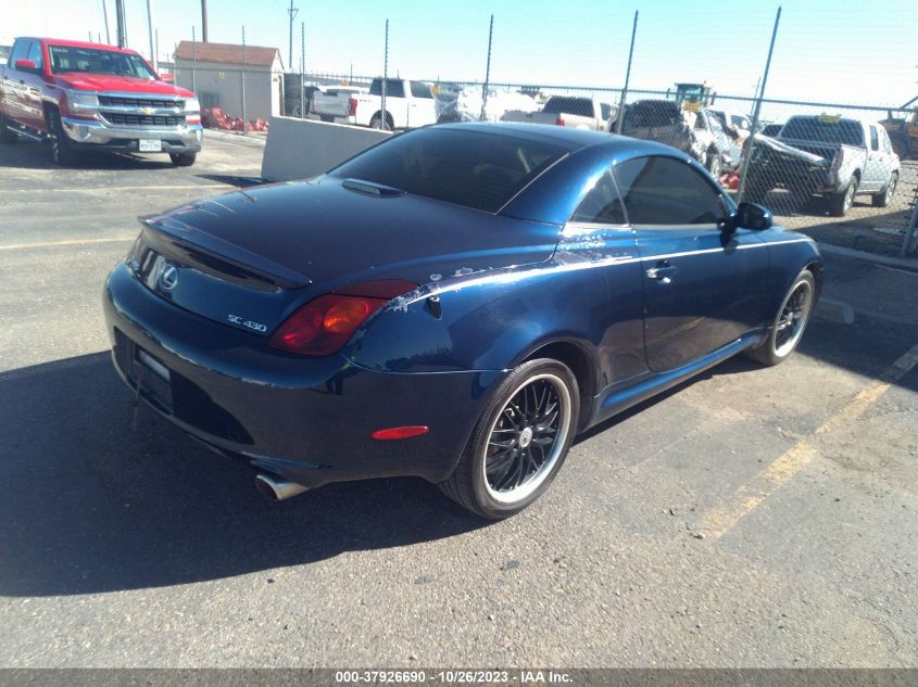 2005 Lexus Sc 430 VIN: JTHFN48Y350065346 Lot: 37926690