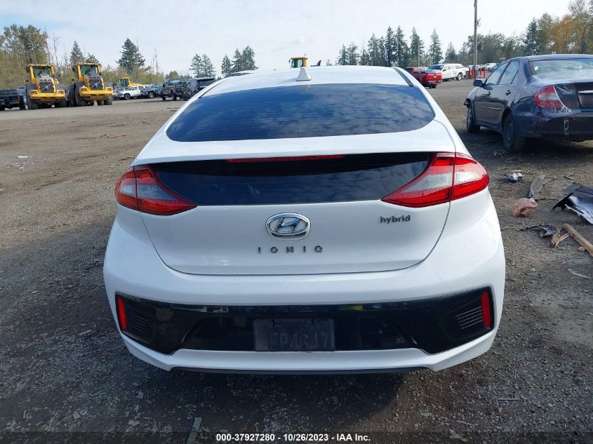 2017 Hyundai Ioniq Hybrid Sel VIN: KMHC75LCXHU026116 Lot: 37927280