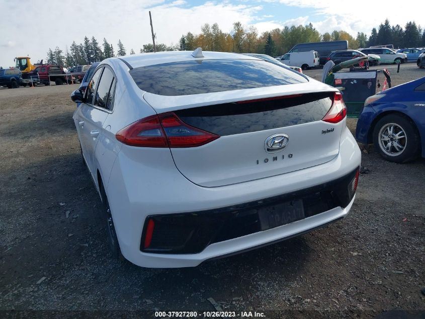 2017 Hyundai Ioniq Hybrid Sel VIN: KMHC75LCXHU026116 Lot: 37927280